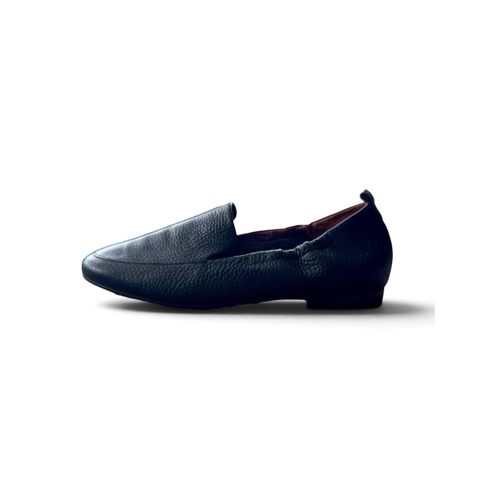 VIONIC NEW Amora‎ Faux Fur Lined Pebbles Leather Loafer Shoe Black Size 11